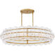 Rene 8 Light 45 inch Distressed Brass Chandelier Ceiling Light