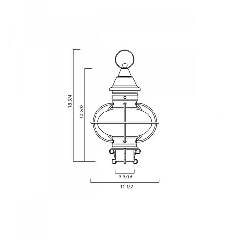 Classic Onion 1 Light 18.63 inch Sienna with Clear Outdoor Post Light, Medium