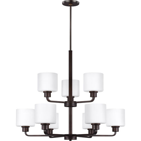 Canfield 9 Light 31.38 inch Bronze Chandelier Ceiling Light