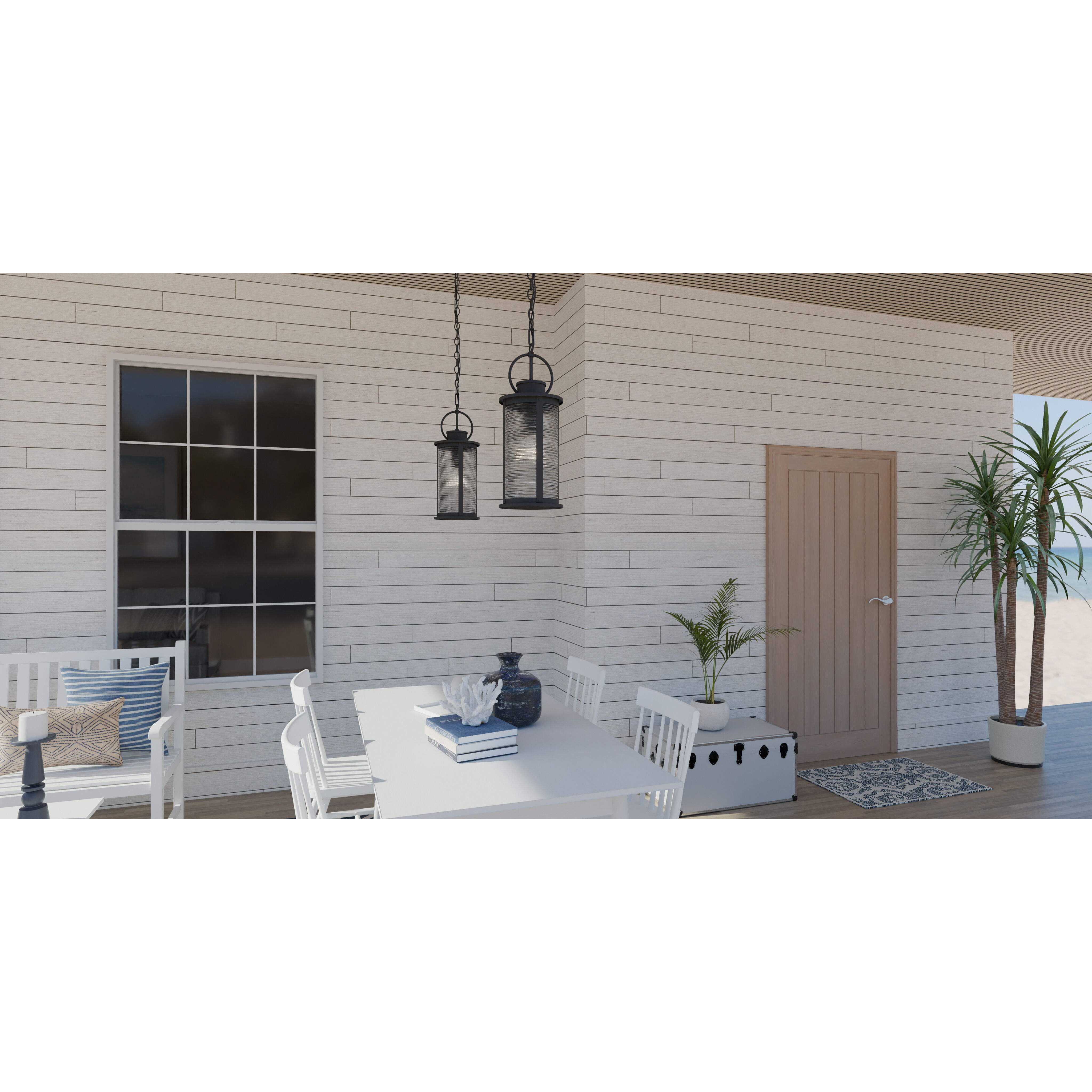 Tilmore 1 Light 7.5 inch Matte Black Outdoor Lantern, Large