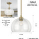 Glint 1 Light 12 inch Legacy Brass Convertible Semi Flush/Pendant Ceiling Light