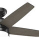 Bardot 44 inch Matte Black with Matte Black/Greyed Walnut Blades Ceiling Fan