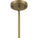 Dahlia 1 Light 8 inch Antique Brushed Brass Pendant Ceiling Light