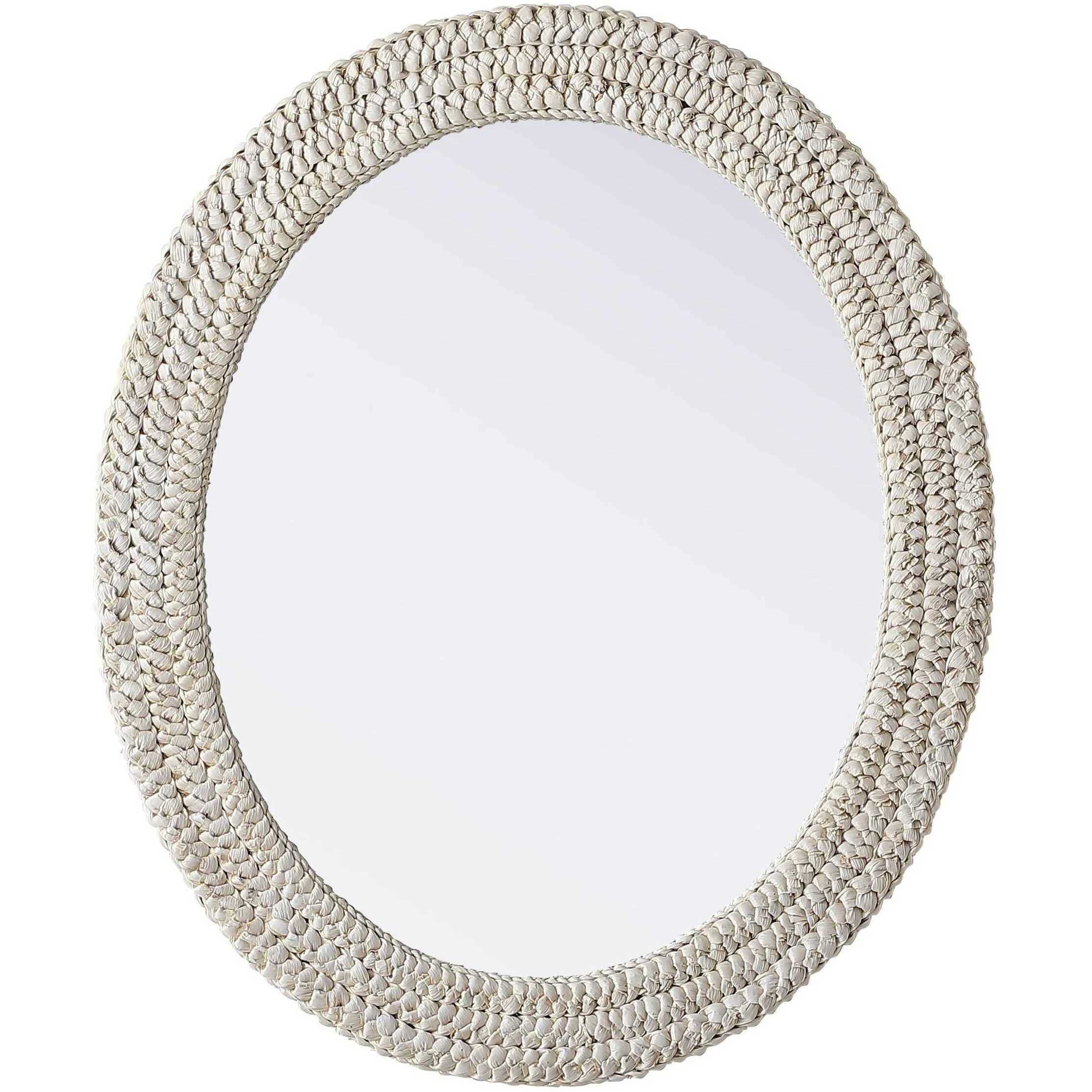 Marlowe 36 X 30 inch Linen White Mirror