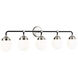 Ian K. Fowler Cafe 5 Light 38.25 inch Brushed Nickel Wall Bath Fixture Wall Light