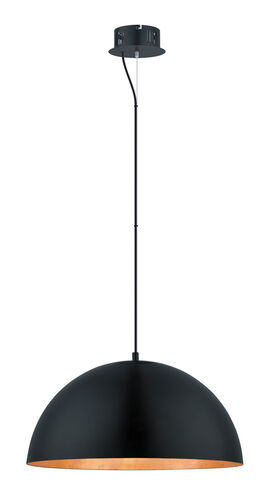 Gaetano LED 21 inch Black and Gold Pendant Ceiling Light