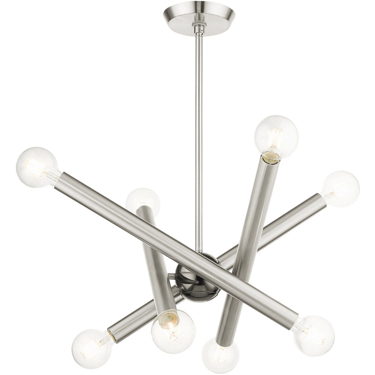 Stafford 8 Light 24 inch Brushed Nickel Chandelier Ceiling Light