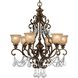 Norwalk 6 Light 28 inch Bronze Umber Chandelier Ceiling Light in Clear Swarovski Strass