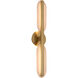 Avian 2 Light 5.75 inch Brushed Brass Vanity Light Wall Light