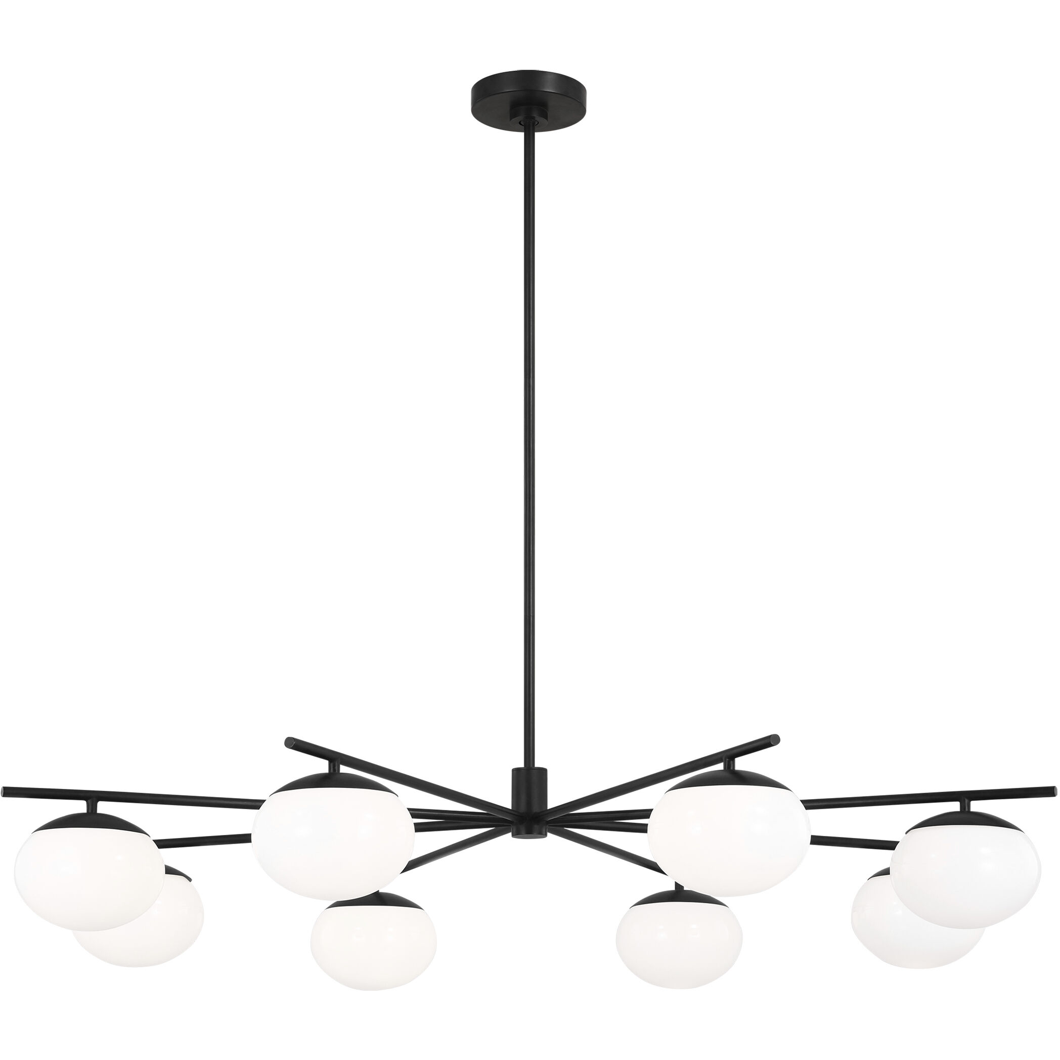 ED Ellen DeGeneres Lune 8 Light 49 inch Aged Iron Chandelier Ceiling Light