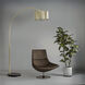 Marilyn 90 inch 9 watt Weathered Brass and Black Arc Floor Lamp Portable Light