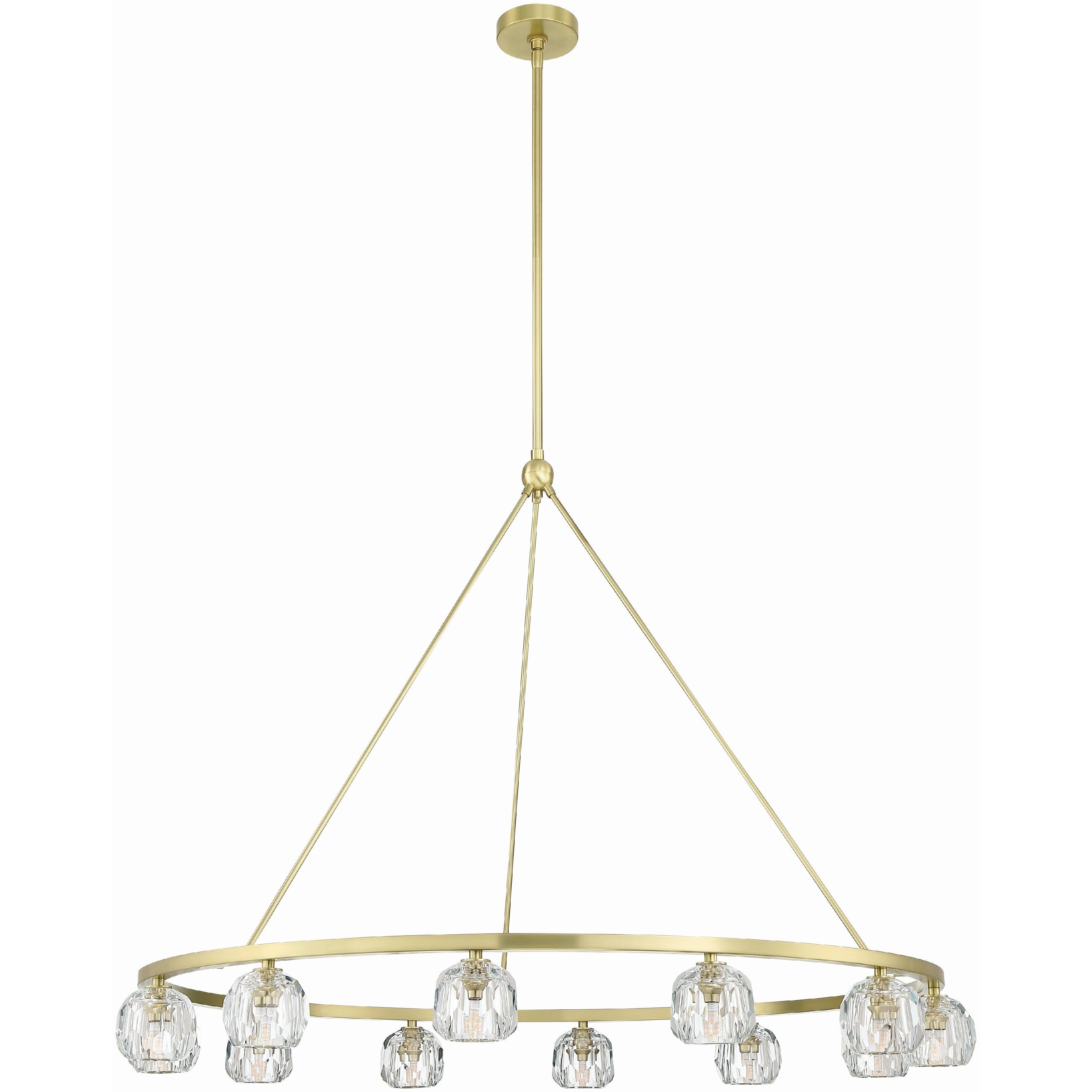 Aragon 12 Light 48 inch Soft Brass Chandelier Ceiling Light