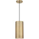 Grid 1 Light 6 inch Soft Rass Pendant Ceiling Light in Soft Brass