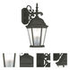 Hamilton 3 Light 18.5 inch Textured Black Medium Outdoor Wall Lantern