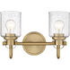 Kinsley 2 Light 14.5 inch Heirloom Gold Bath Vanity Wall Light