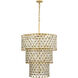 Windsor 13 Light 32 inch French Gold and Matte Black Chandelier Ceiling Light