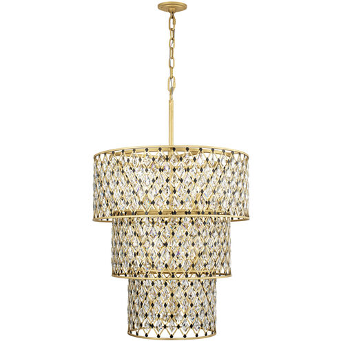 Windsor 13 Light 31.75 inch French Gold and Matte Black Chandelier Ceiling Light