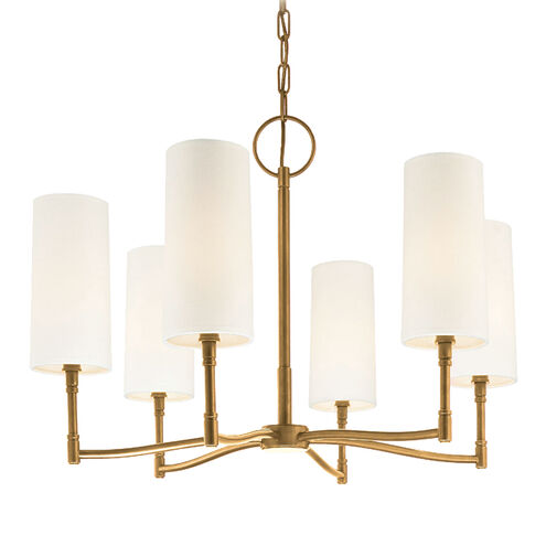 Dillon 6 Light 25 inch Aged Brass Chandelier Ceiling Light