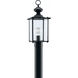 Jamestowne 1 Light 17.25 inch Black Outdoor Post Lantern