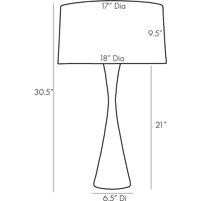Narsi 31 inch 150.00 watt Antique Brass Table Lamp Portable Light