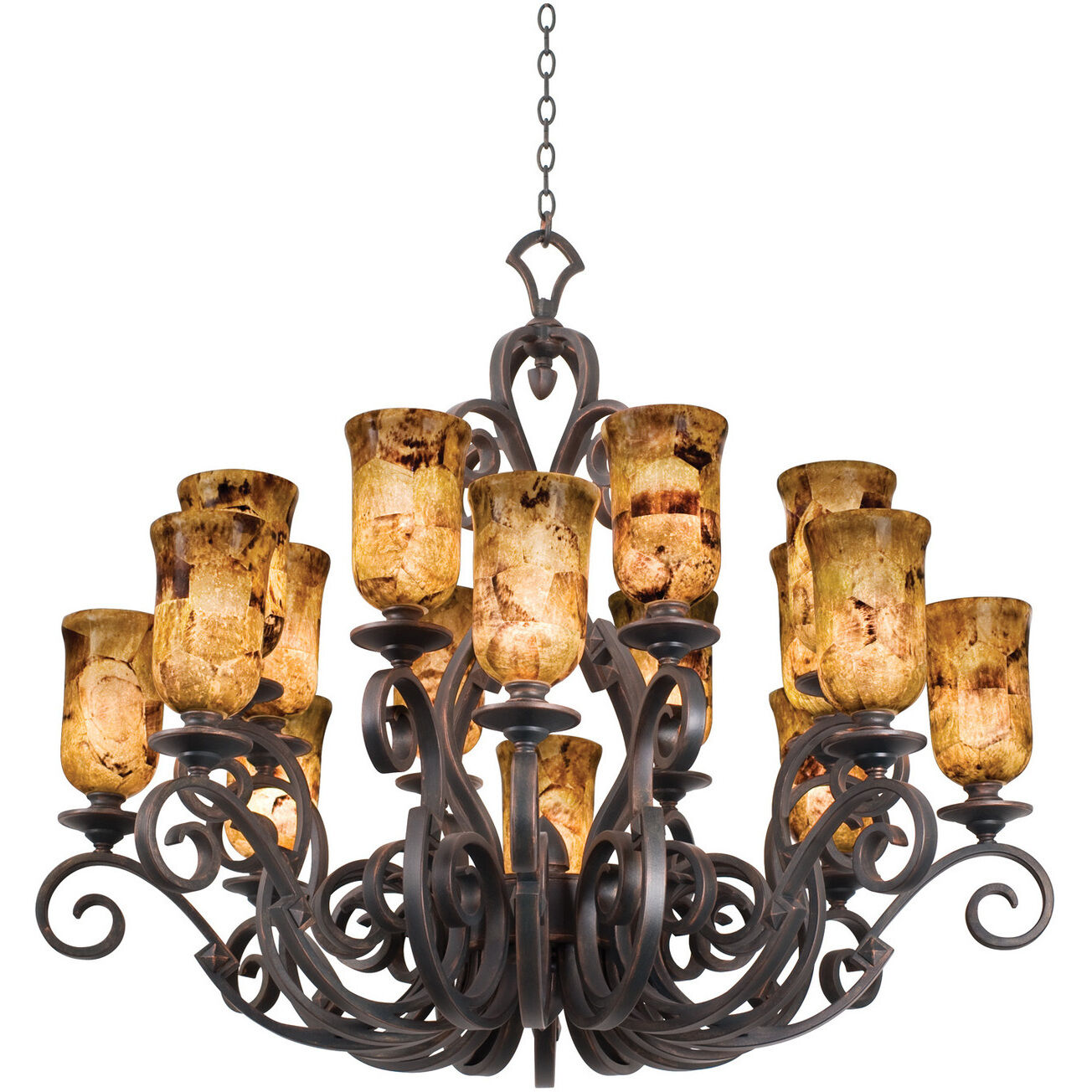 Ibiza 16 Light 50 inch Pearl Silver Chandelier Ceiling Light