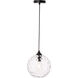 Cashel 1 Light 10 inch Black Pendant Ceiling Light