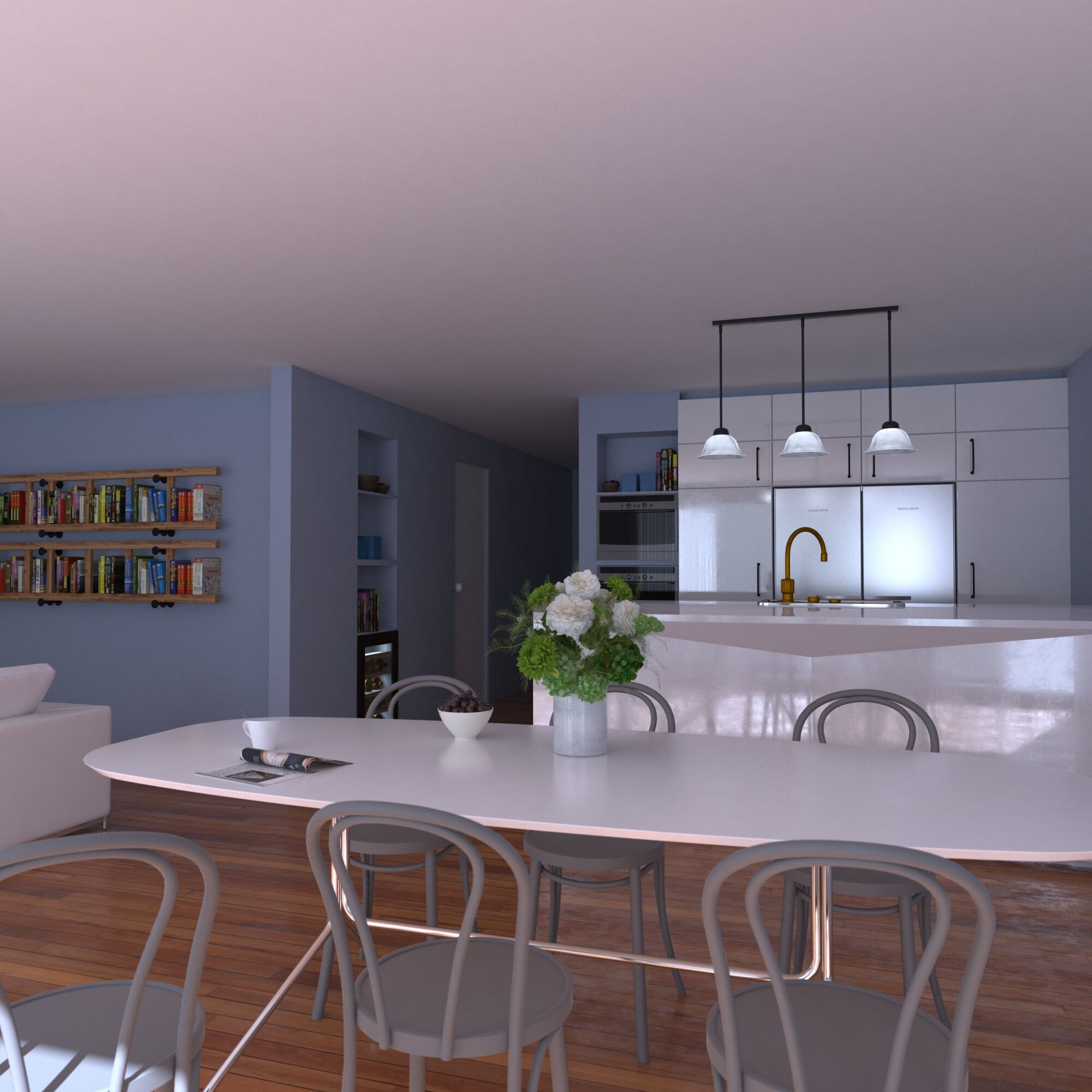 Da Vinci LED 39.75 inch Oil Burnished Bronze Mini Pendant Ceiling Light