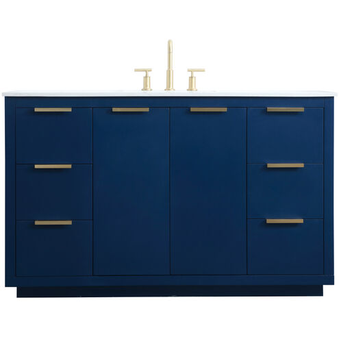 Blake 54 X 22 X 34 inch Blue Vanity Sink Set