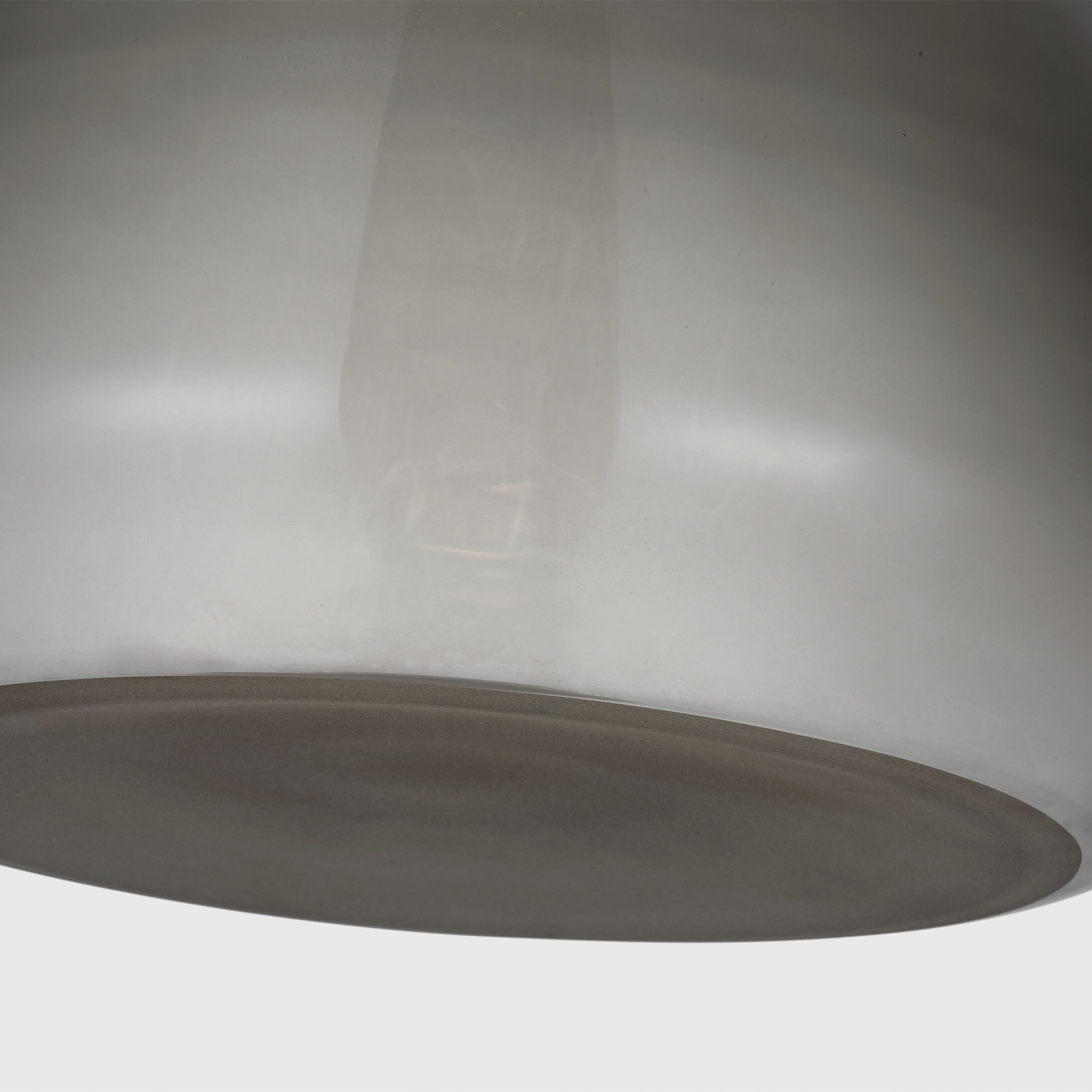 Avroko Morgan LED 12 inch Hand-Rubbed Antique Brass with Smoke Glass Pendant Ceiling Light