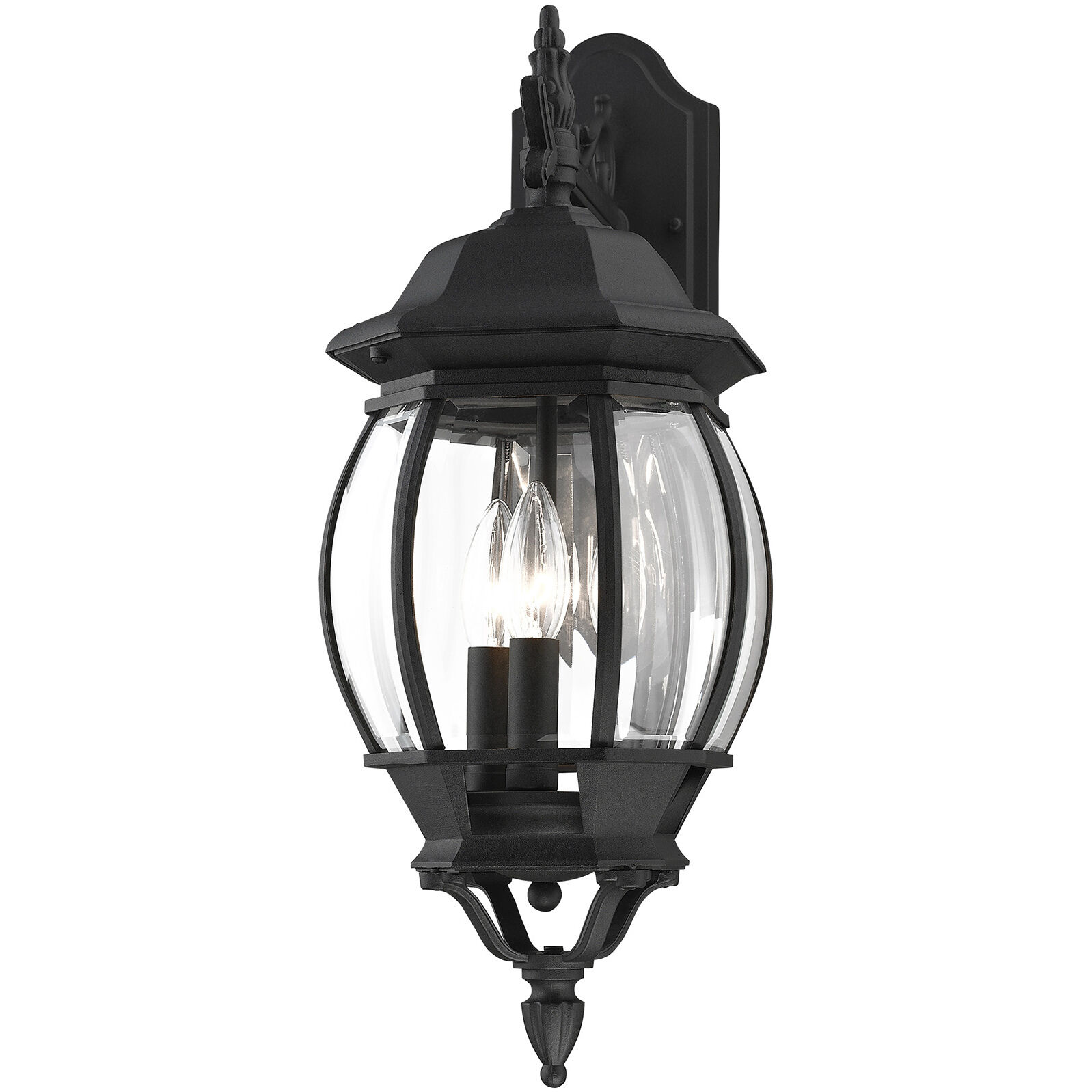 Frontenac 3 Light 21 inch Textured Black Outdoor  Wall Lantern