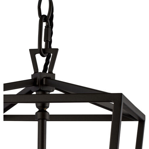 Cage 3 Light 8.5 inch Matte Black Pendant Ceiling Light