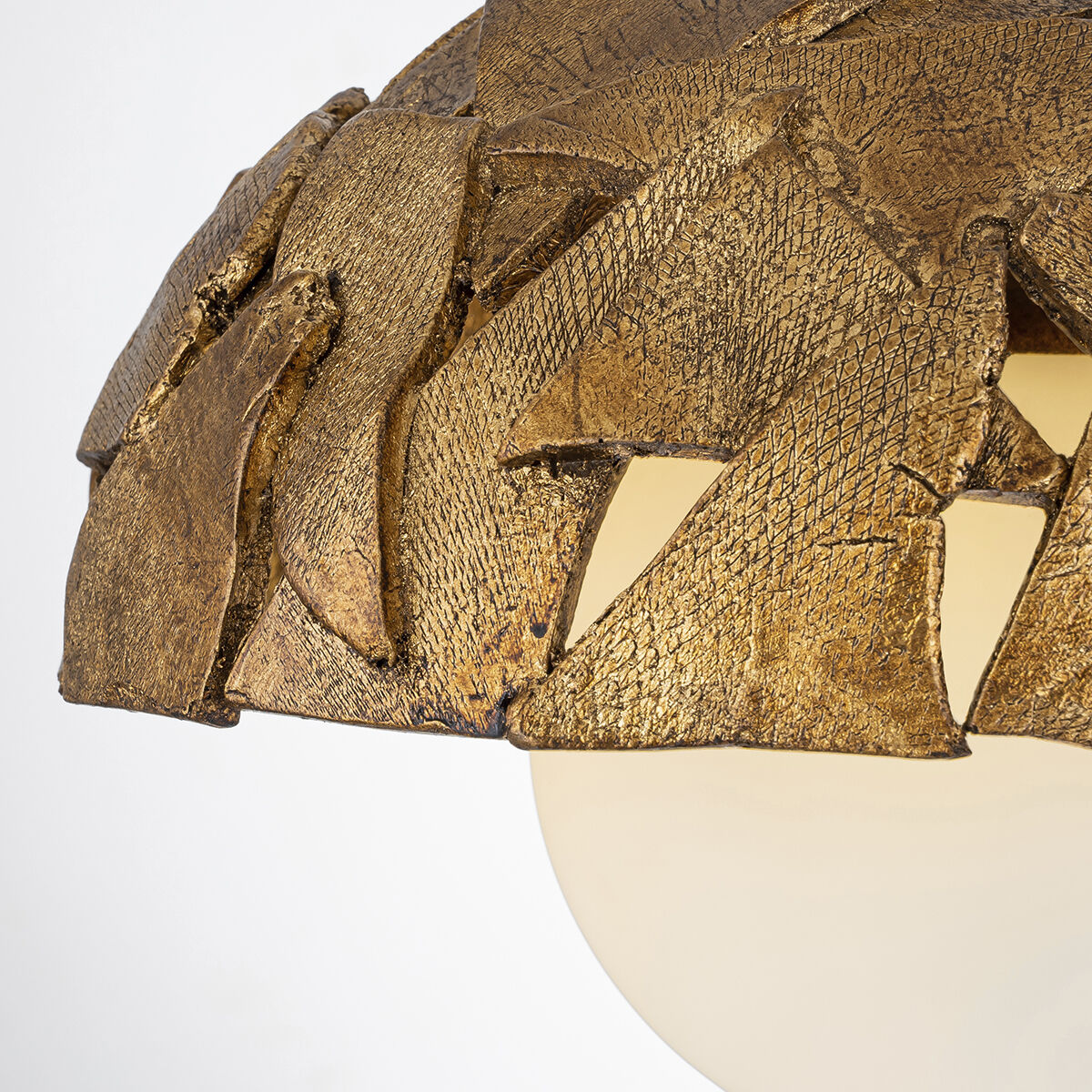 Mosaic Luxe 1 Light 16 inch Gold Pendant/Flush Ceiling Light