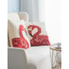 Anita 24 X 6.5 inch Red and White Pillow, Set of 2