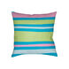 Littles 20 X 20 inch Pink and Blue Outdoor Throw Pillow