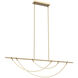 Aryas LED 60 inch Vintage Brass Linear Pendant Ceiling Light