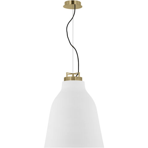 Sean Lavin Forge LED 20 inch Natural Brass Line-Voltage Pendant Ceiling Light in Matte White