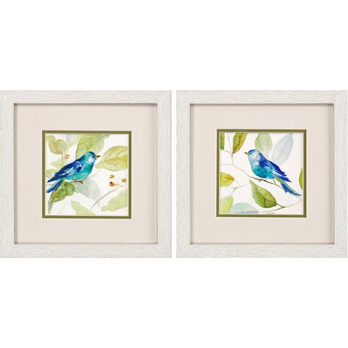 Florals Collection Blue Framed Art