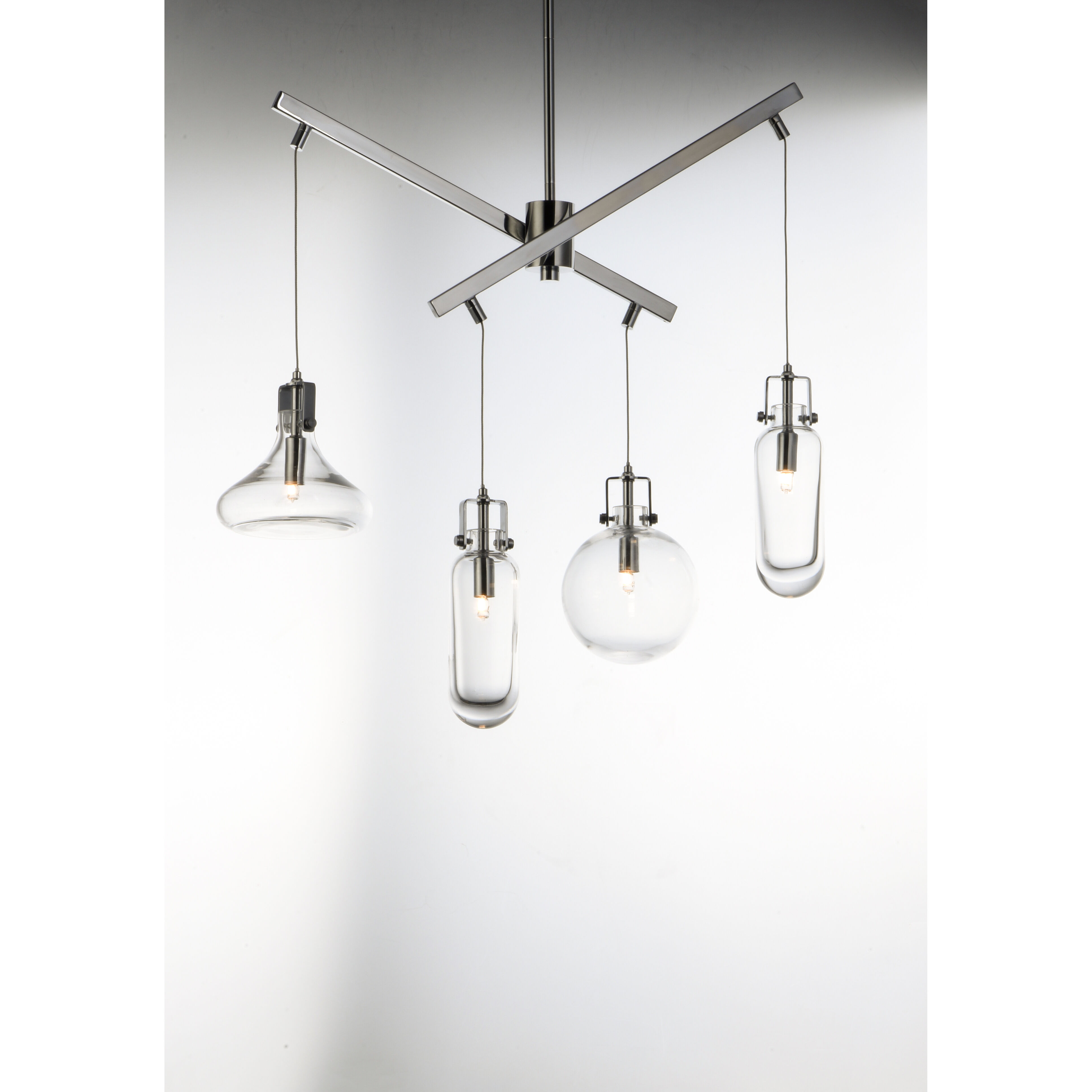 Kem 4 Light 7.5 inch Polished Chrome Multi-Light Pendant Ceiling Light