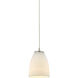 Sandstorm 1 Light 5 inch Satin Nickel with White Mini Pendant Ceiling Light