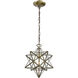 Whitpain 1 Light 12 inch Antique Brass with Clear Mini Pendant Ceiling Light