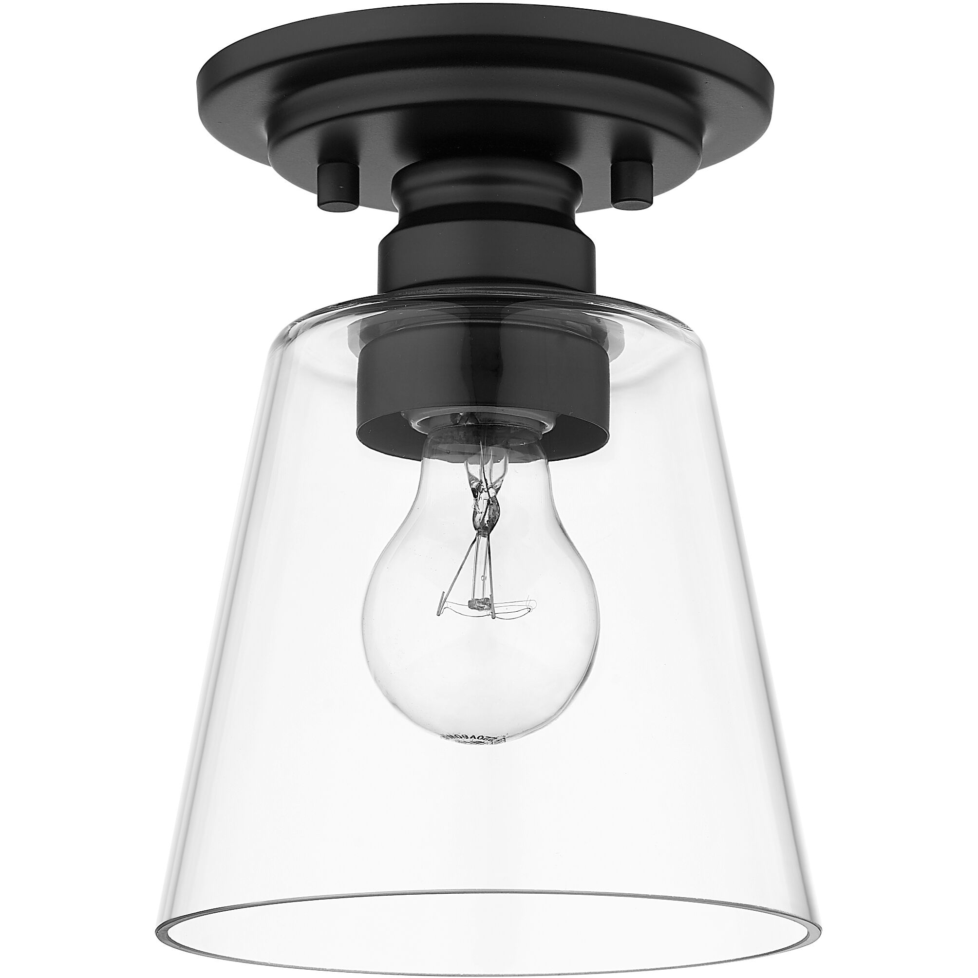 Annora 1 Light 7 inch Matte Black Flush Mount Ceiling Light