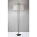 Anderson 71 inch 100.00 watt Brushed Steel and Black Marble Floor Lamp Portable Light