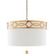 Filligree 3 Light 23 inch White Pendant Ceiling Light