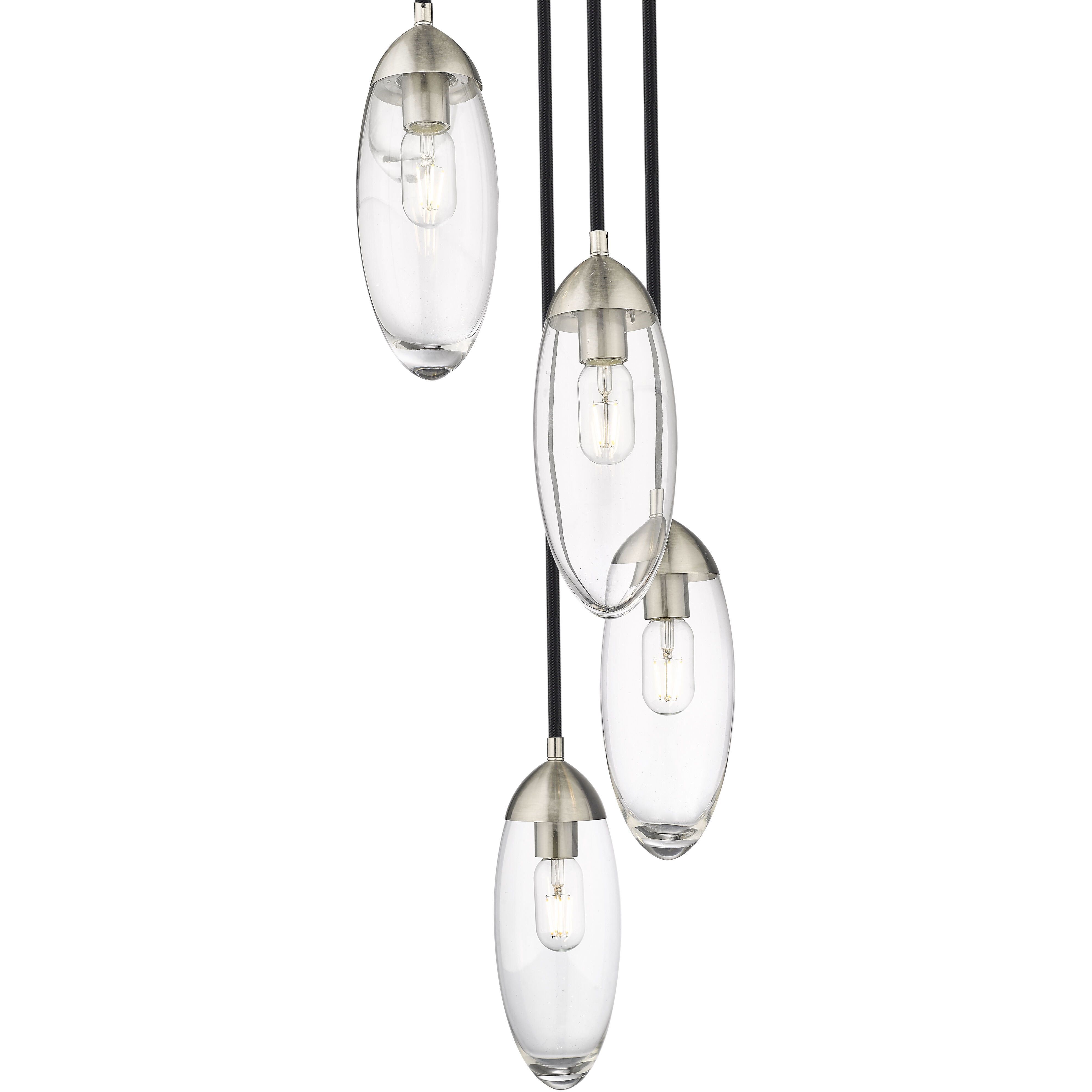 Arden 5 Light 12 inch Brushed Nickel Chandelier Ceiling Light