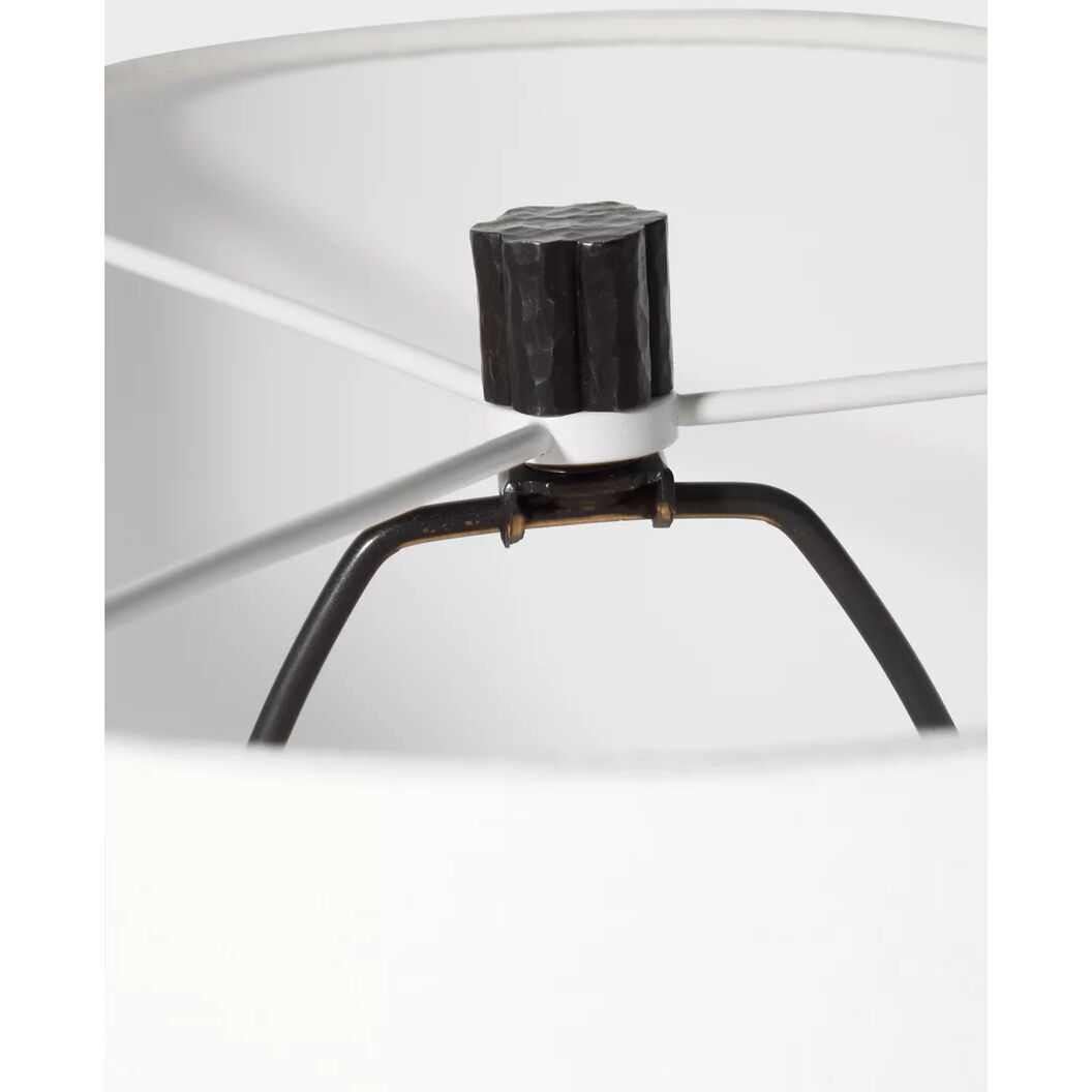 AERIN Shae 64.5 inch 15 watt Aged Iron Sculpted Floor Lamp Portable Light in Linen