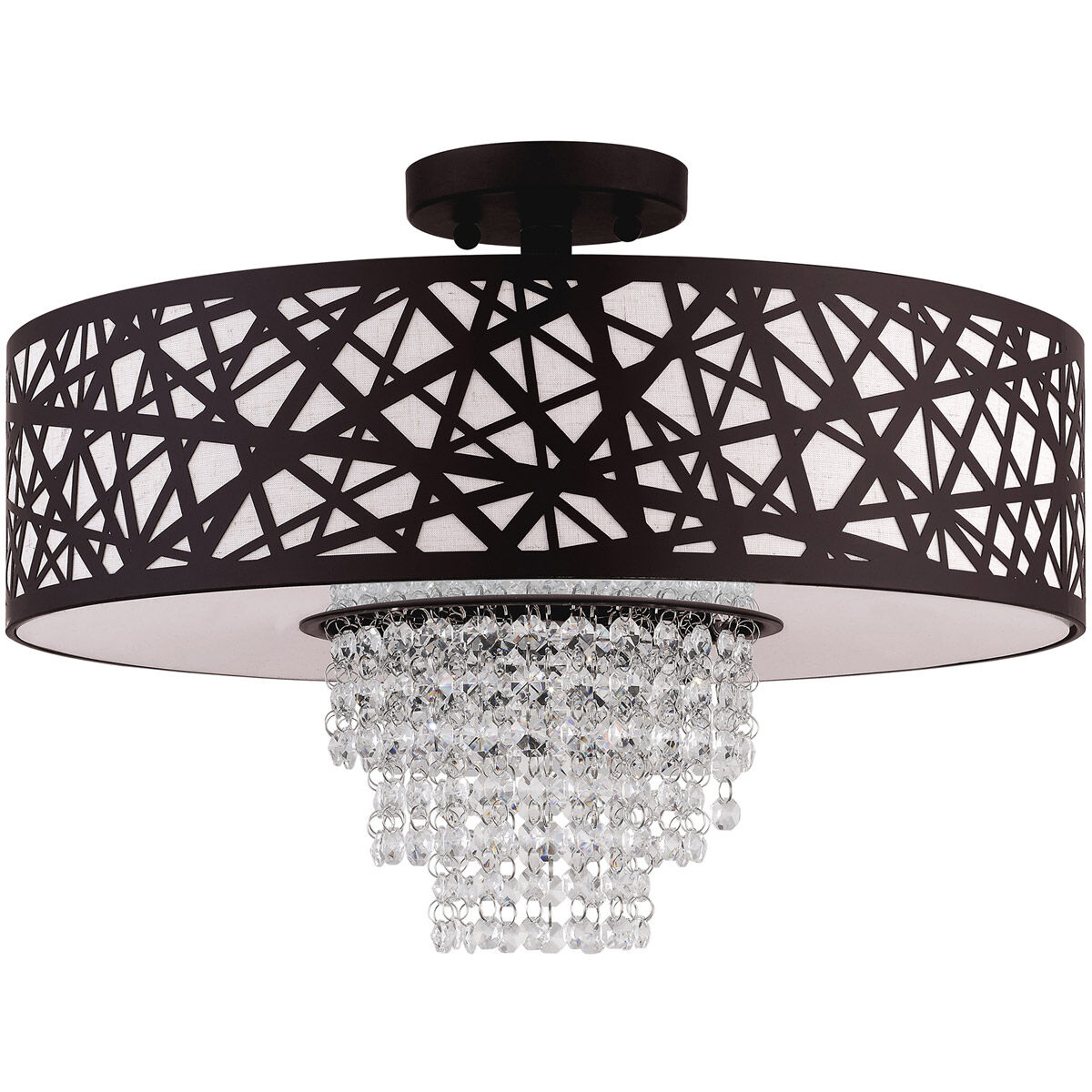 Allendale 4 Light 18 inch Bronze Semi-Flush Mount Ceiling Light