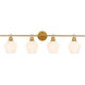Gene 4 Light 38 inch Brass Wall sconce Wall Light