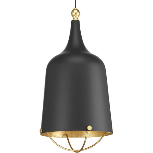 Era 1 Light Matte Black Pendant Ceiling Light, Design Series