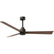 Atlas Alessandra 56 inch Textured Bronze with Walnut Tone Blades Ceiling Fan