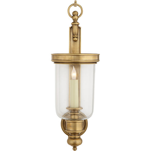 Chapman & Myers Georgian 1 Light 7.5 inch Antique-Burnished Brass Hurricane Wall Sconce Wall Light, Small